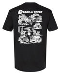 6 Years Of Speed T-Shirt - Black