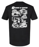 6 Years Of Speed T-Shirt - Black
