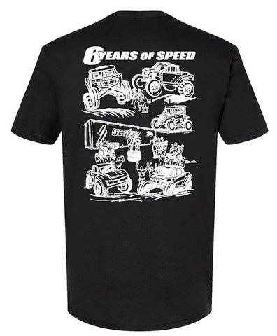 6 Years Of Speed T-Shirt - Black